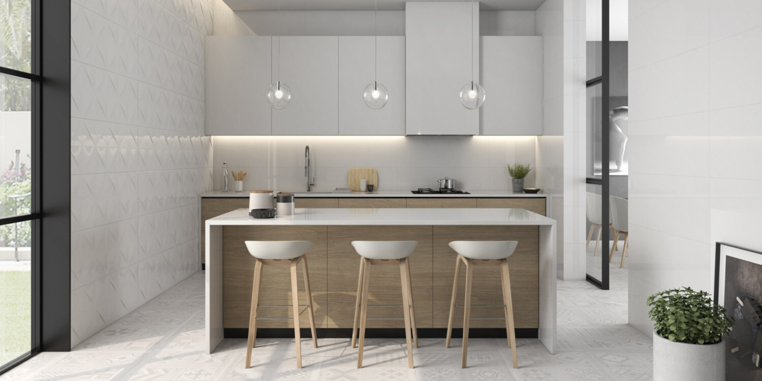 DOLCERAMIC MALDON BLANCO BRILLO 40X120RC