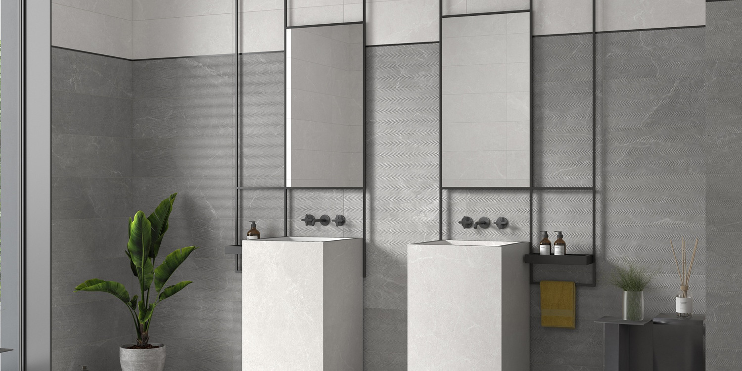 DOLCERAMIC STORM WALL GREY 25X75 CM.