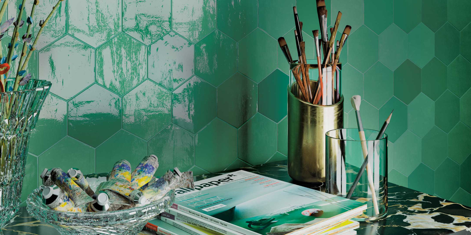 ZELLIGE HEXA EMERALD 10,8X12,4