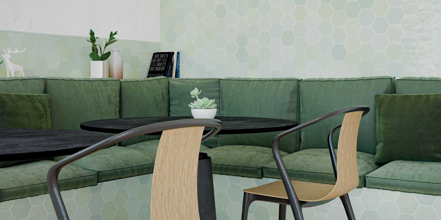 ZELLIGE HEXA MINT 10,8X12,4