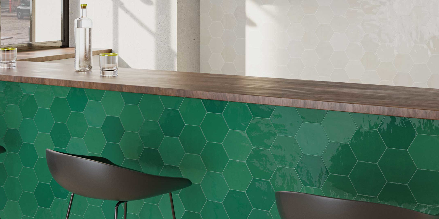 ZELLIGE HEXA EMERALD 10,8X12,4