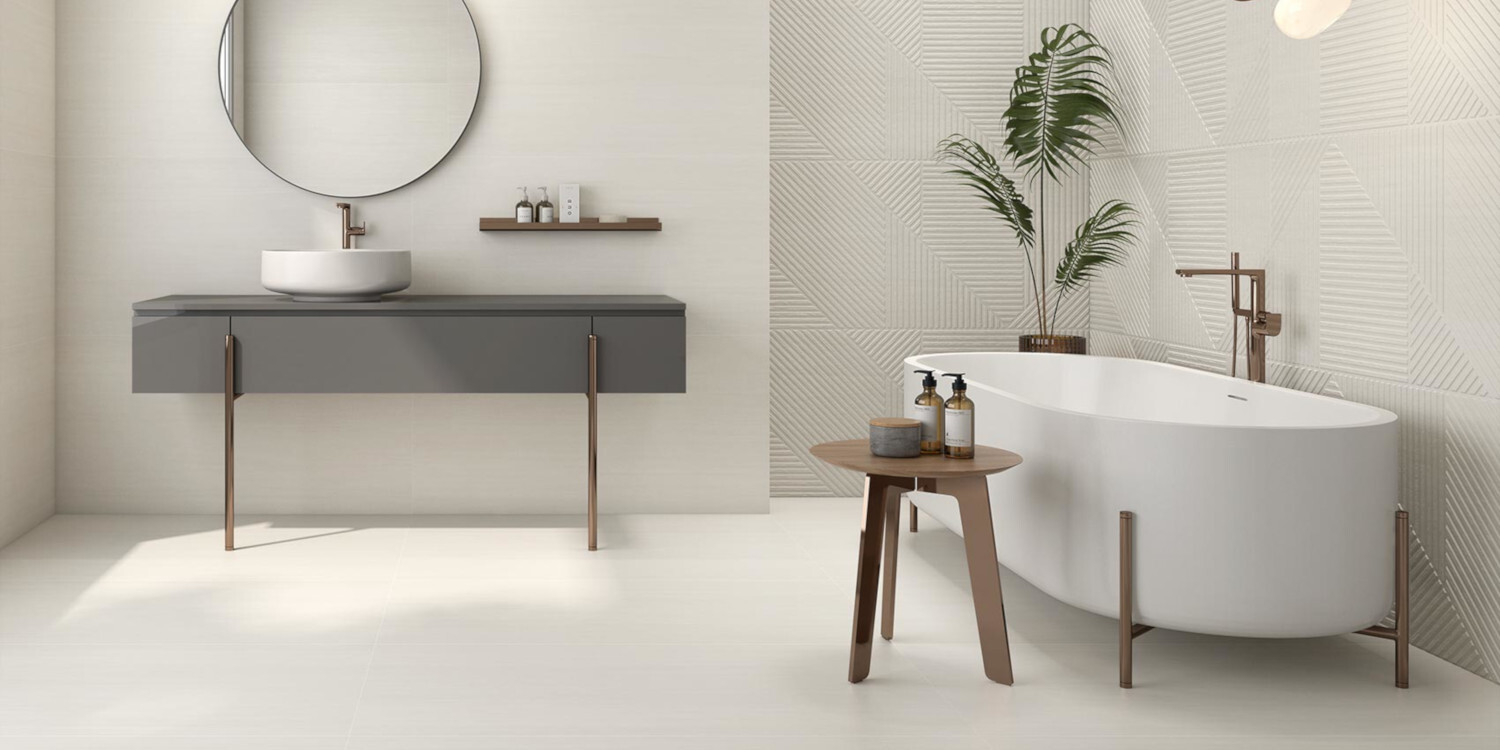 DOLCERAMIC SOLEIL DECOR WHITE 59,5X119,2 MATE RECTIFICADO