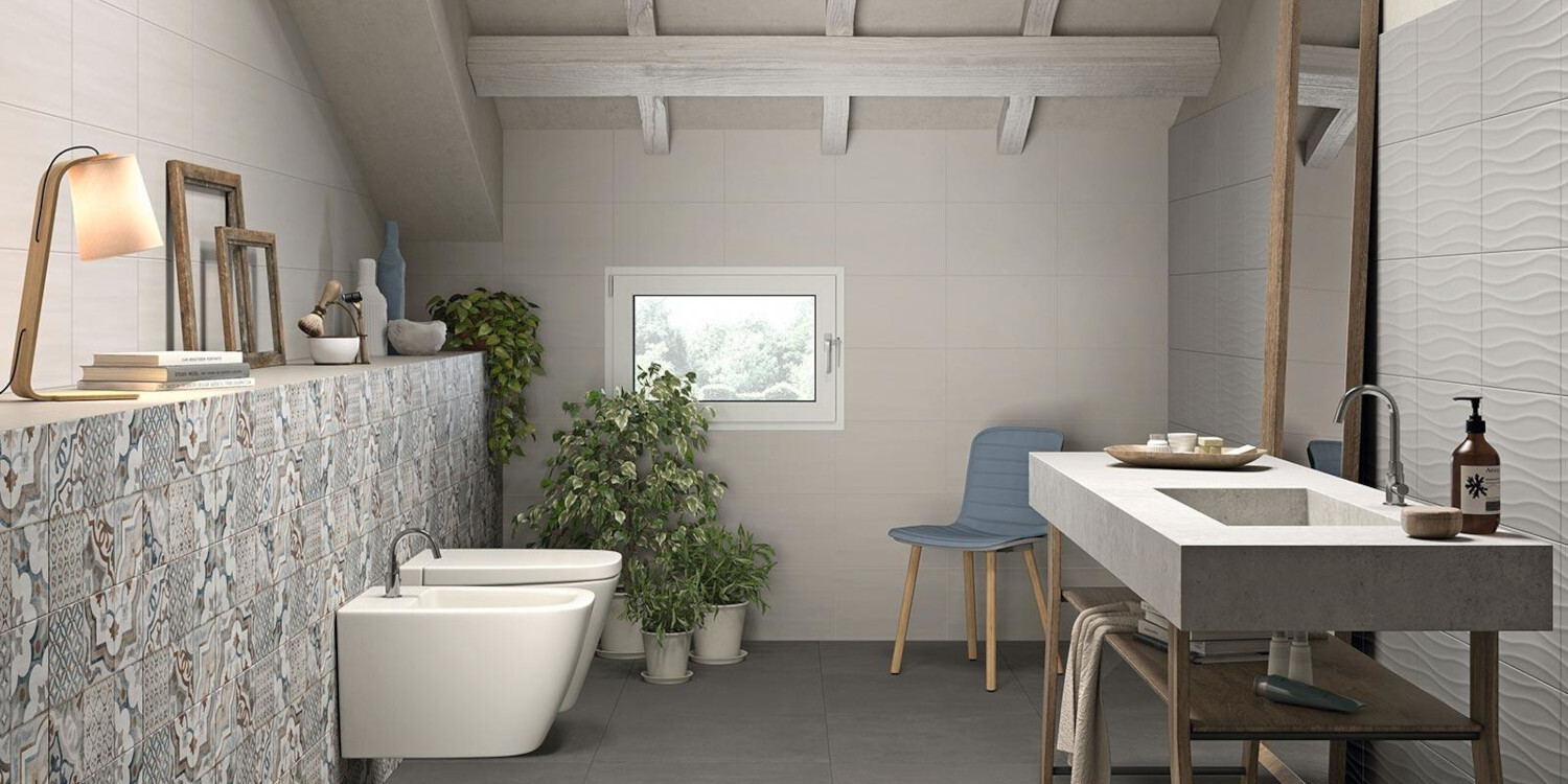 NEUTRAL DECORO MEMORY WHITE 25X38