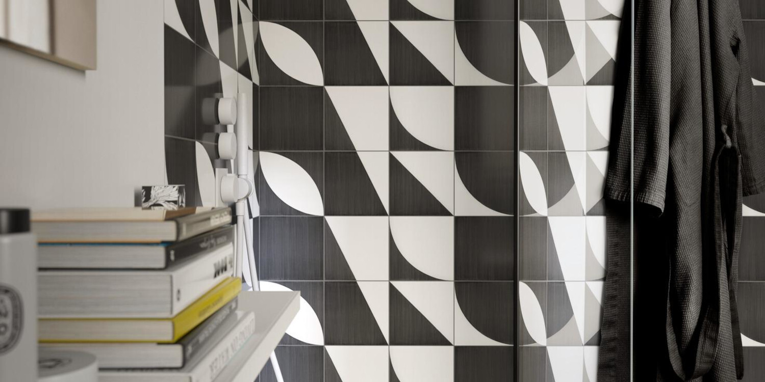 SCENARIO DECORO MIX NERO 20X20